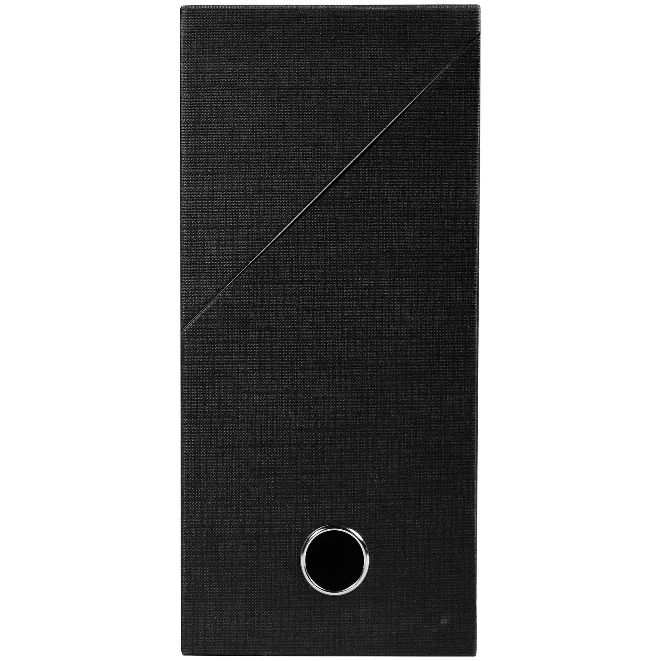 Bote de classement Exacompta en toile cartonne - Dos  120mm - noir - Lot de 5 botes
