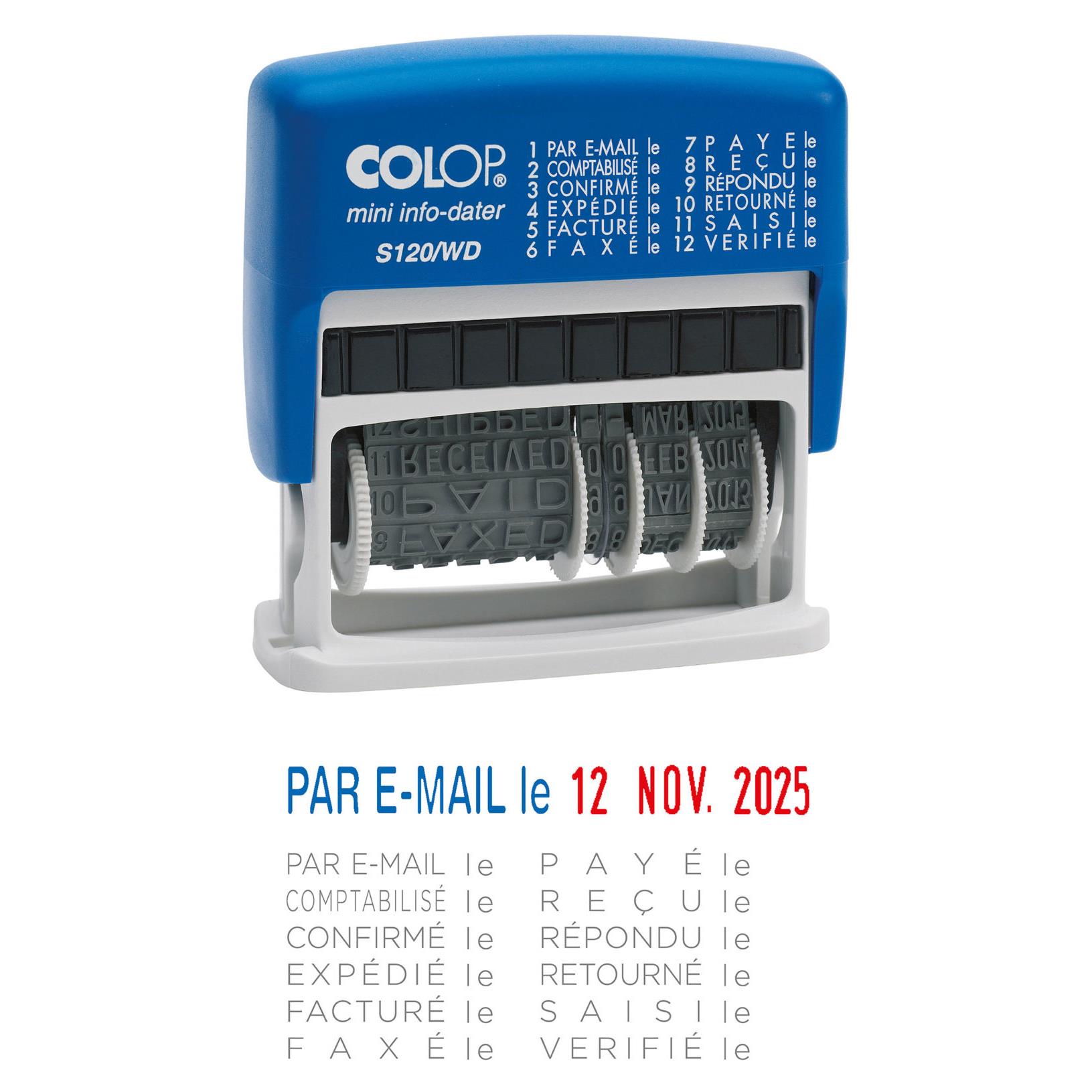 Dateur multiformules Colop S120WD - 12 formules  encrage automatique