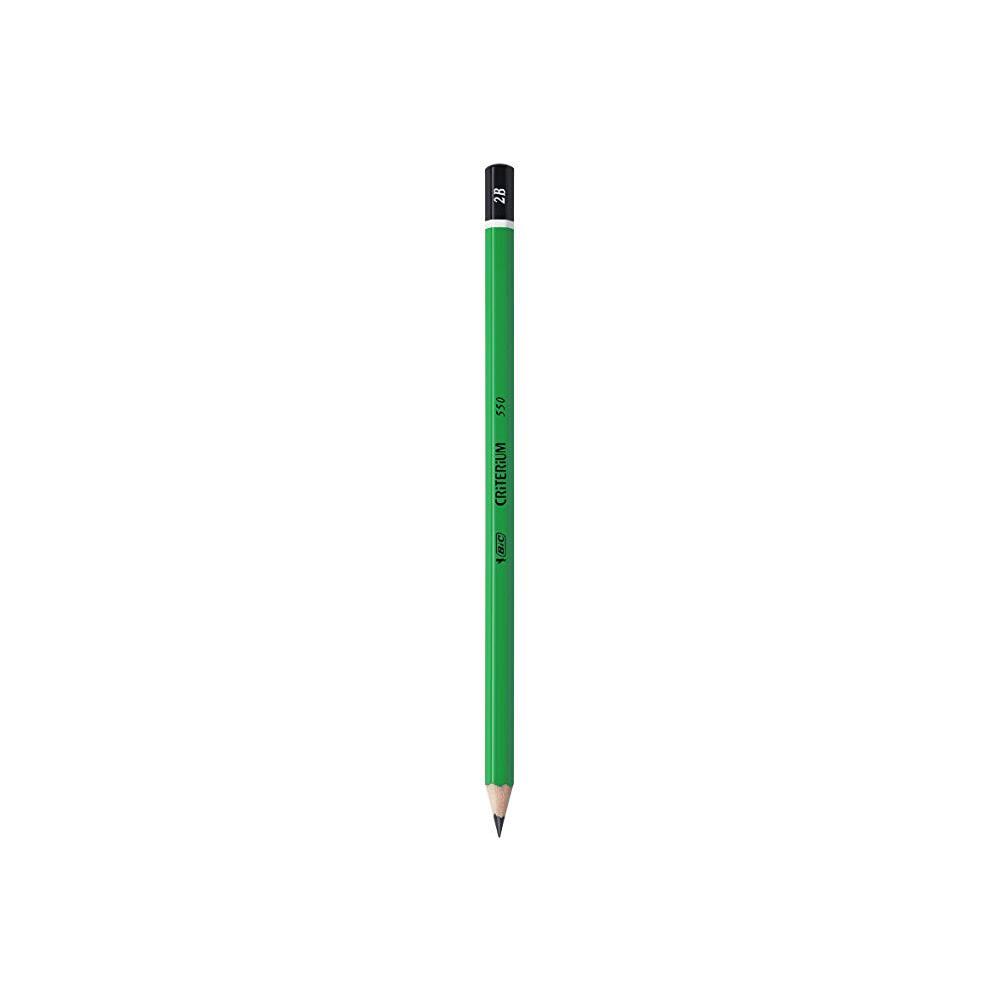 Crayon de papier Bic Criterium 550 - mine 2B corps hexagonal vert