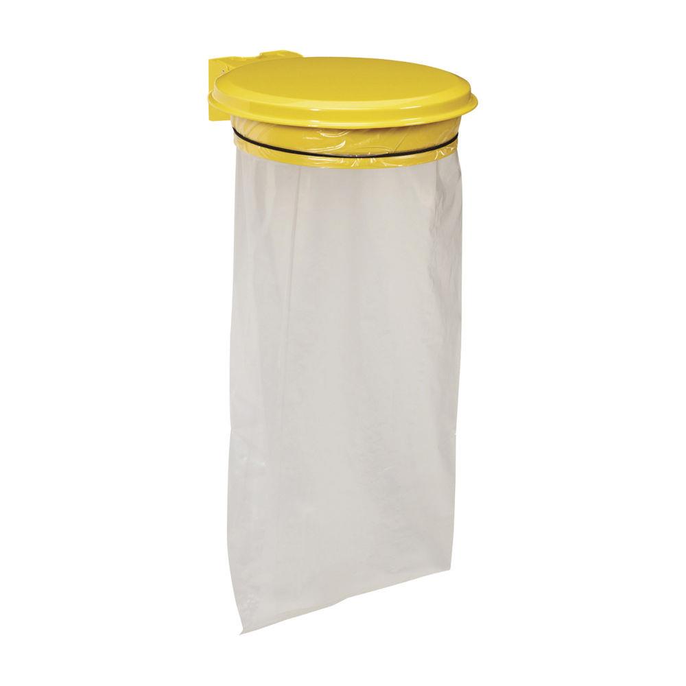 Support-sac mural  couvercle Rossignol - 110 L - Jaune