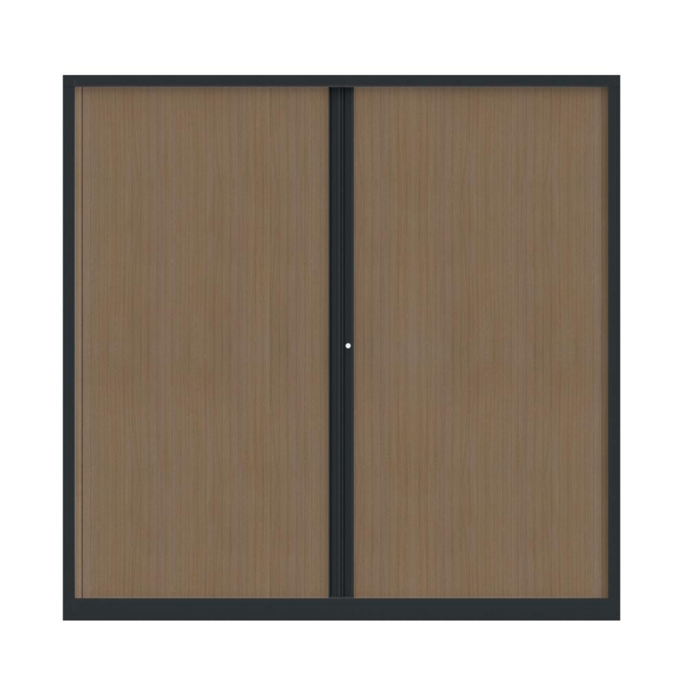 Armoire  rideaux mtallique Confort+ maxi-largeur 180 x Ht 198 cm - corps Anthracite rideaux Chne
