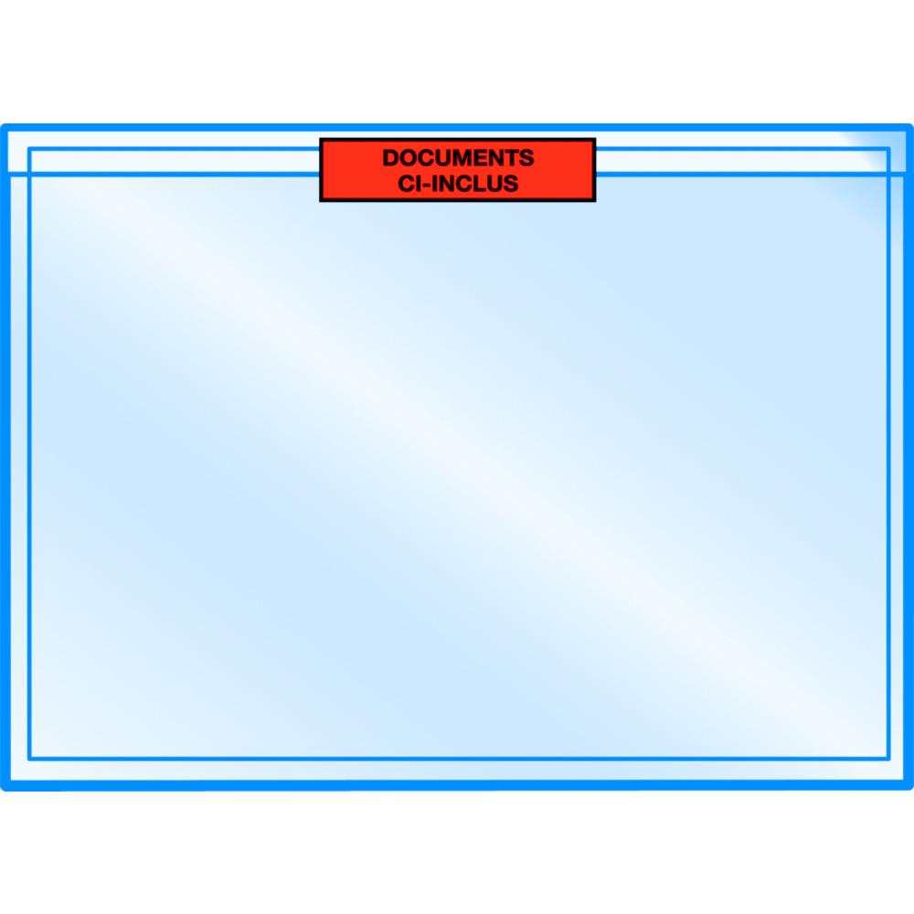 Pochette porte-documents Mondoffice Eco adhsive - l.int.320 x H.235 cm - pour format A4 - carton de 500