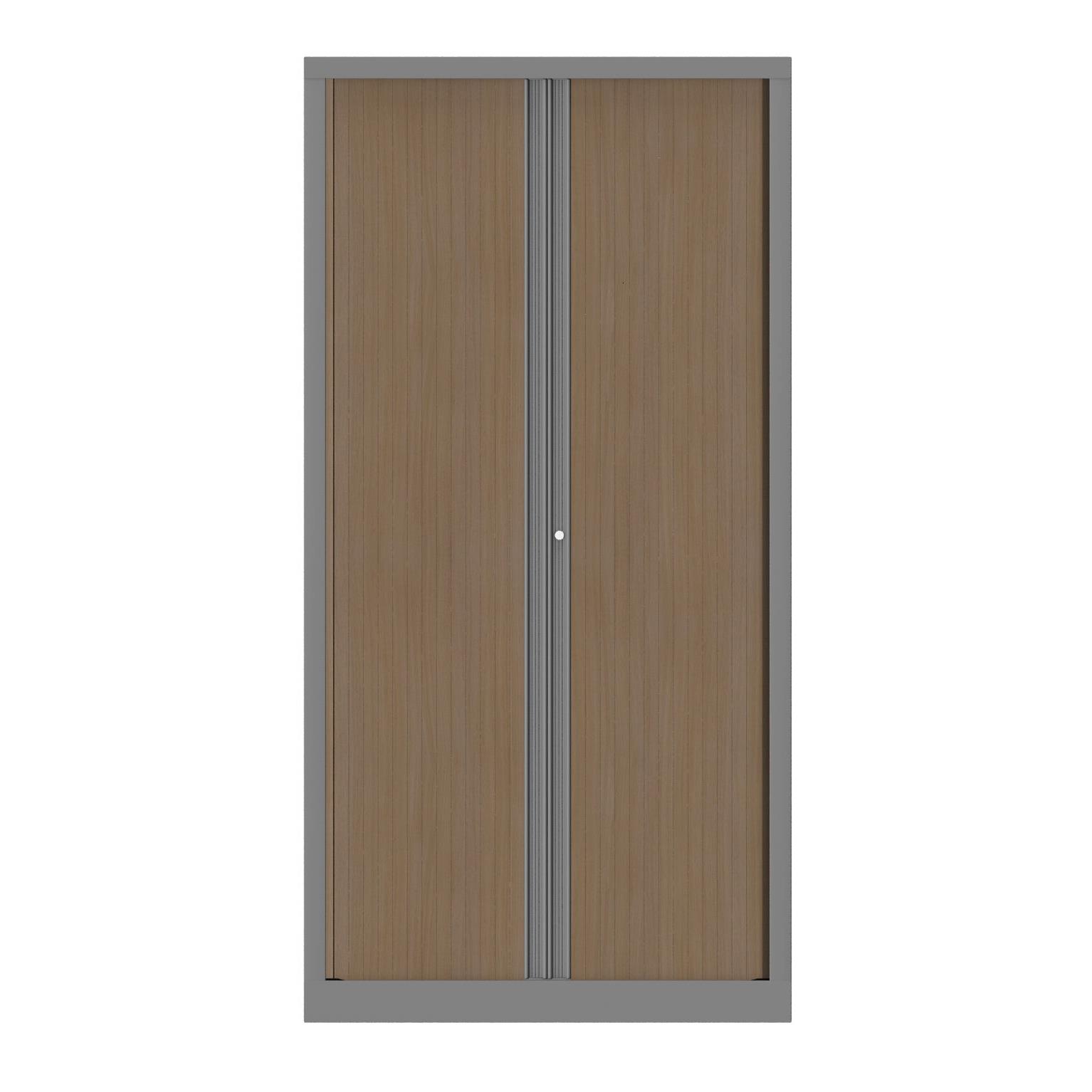 Armoire  rideaux mtallique Confort+ Ht 198 x L.100 cm - corps Aluminium rideaux Chne