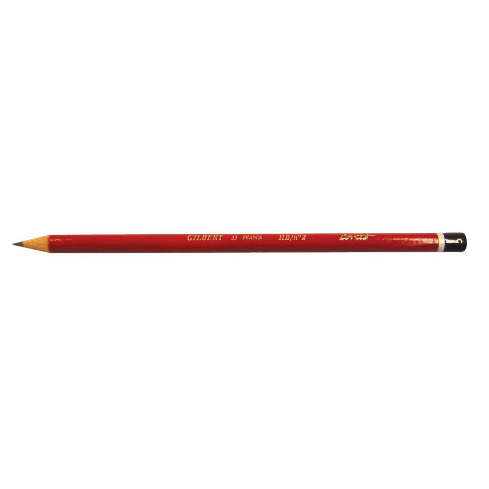 Crayon papier graphite Bic Gilbert 33 - mine HB - corps rond rouge - lot de 12