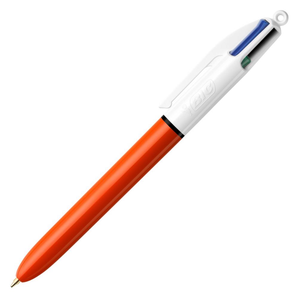 Stylo bille Bic 4 couleurs - pointe fine rtractable - noir / bleu / vert / rouge