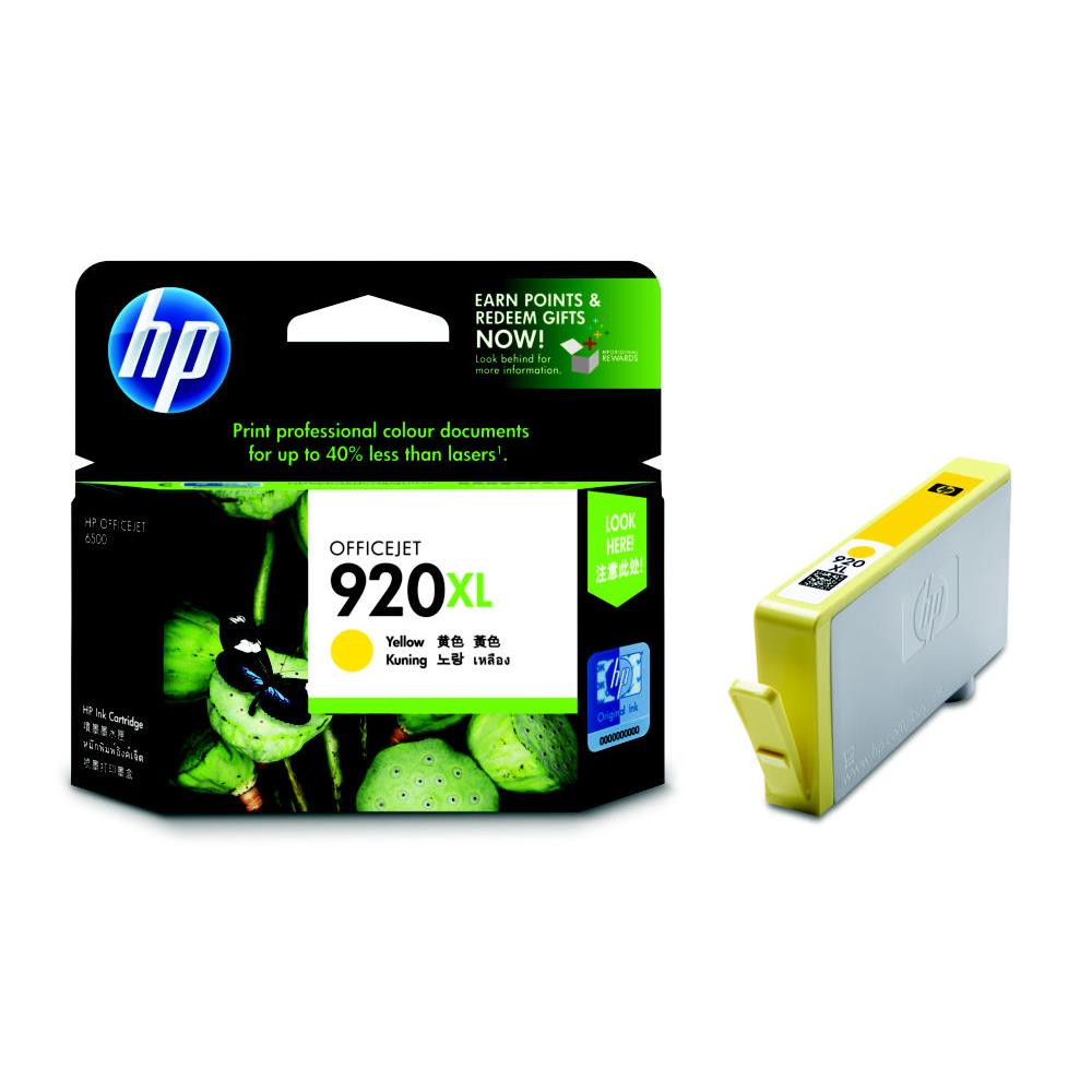Cartouches pour imprimantes - Hp 920xl cartouche d'encre jaune grande capacit authentique