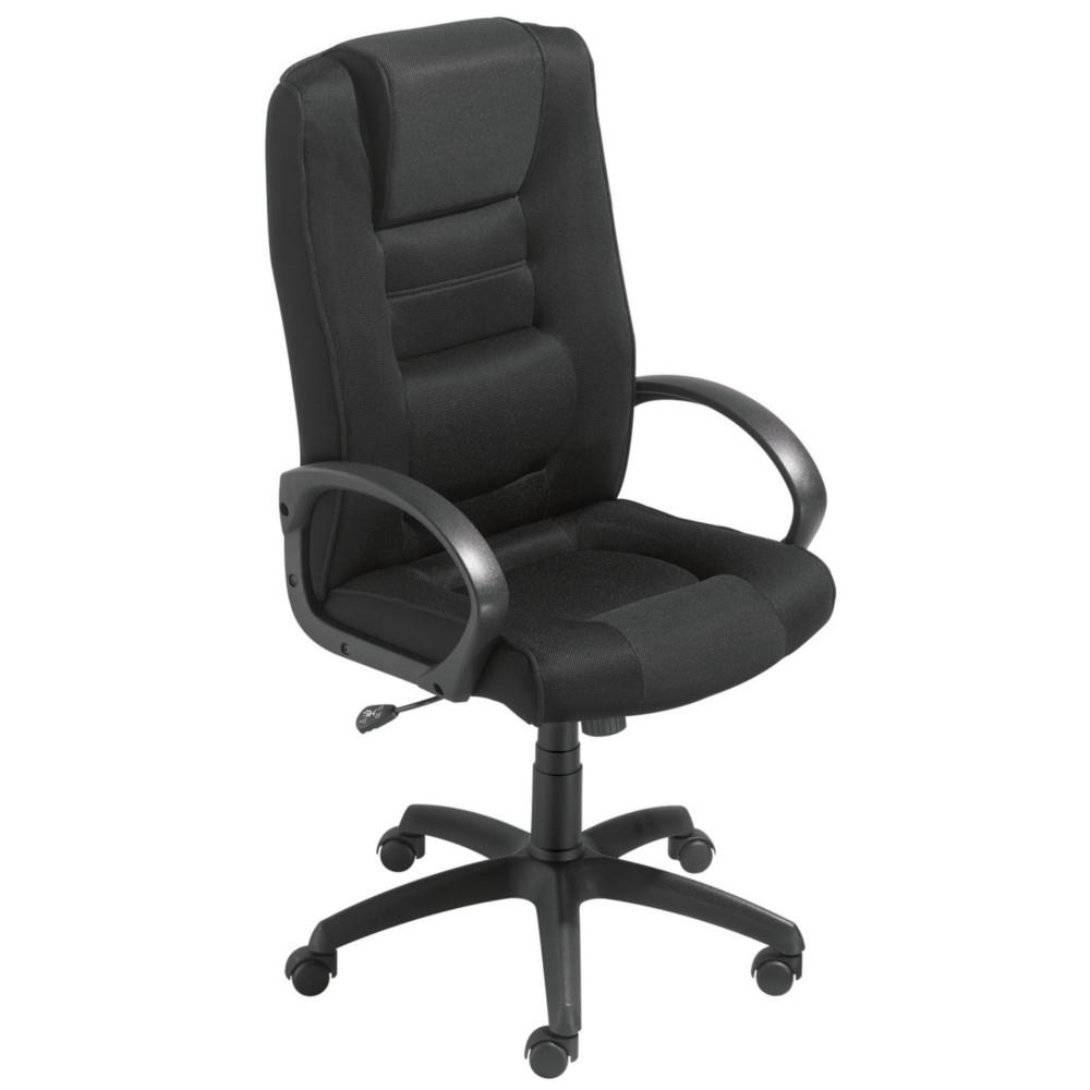 Fauteuil direction Cosy - tissu rembourr� - hauteur dossier 74 cm - noir