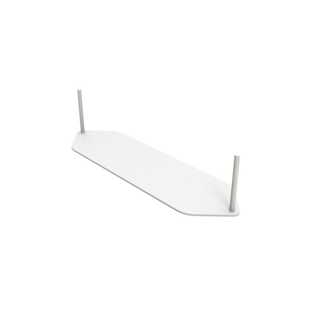 Base transversale pour panneau-cran acoustique latral L. 60 cm - blanc
