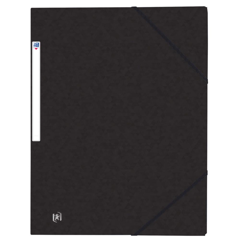 Chemises 3 rabats  lastiques Oxford Top File + A4 - noir