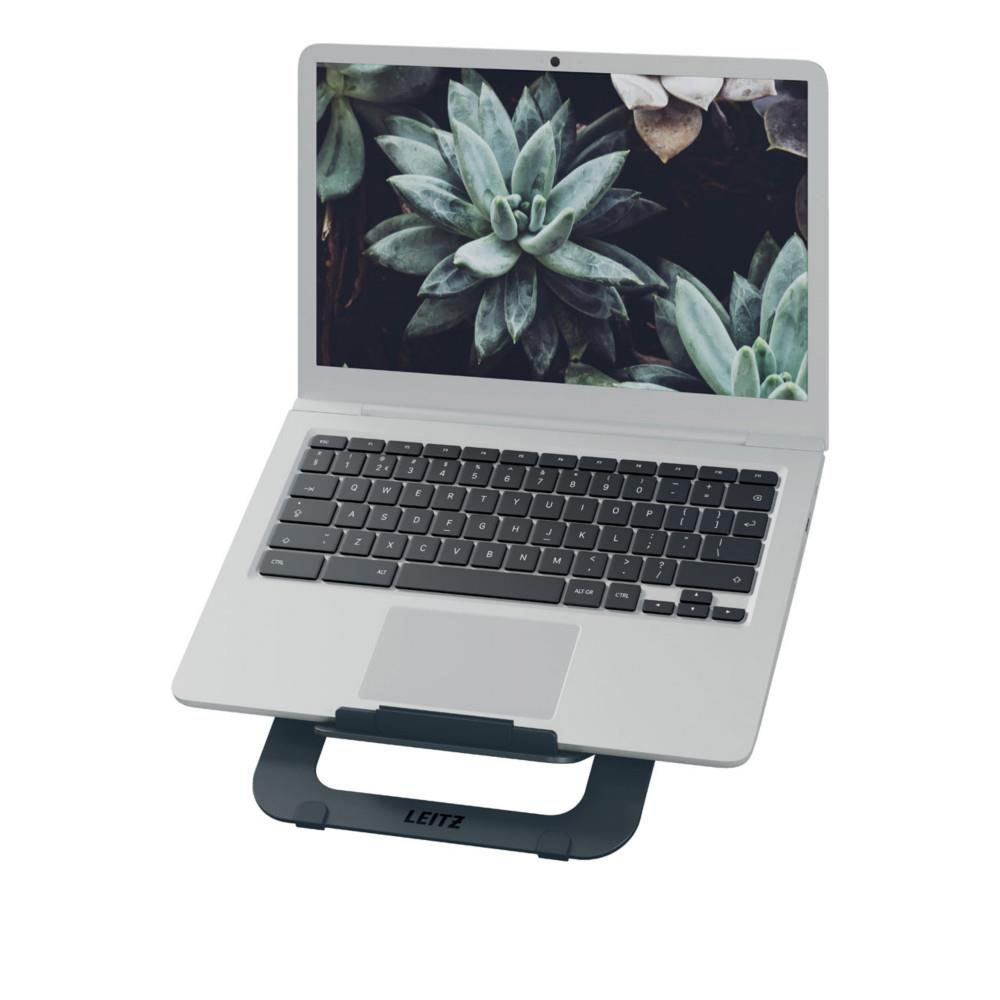 Support pour ordinateur portable Leitz Ergo Aluminium Ultra-plat rglable - Gris fonc