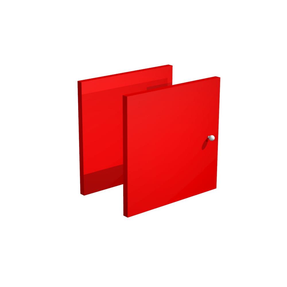 Portes multicases - rouge - lot de 2