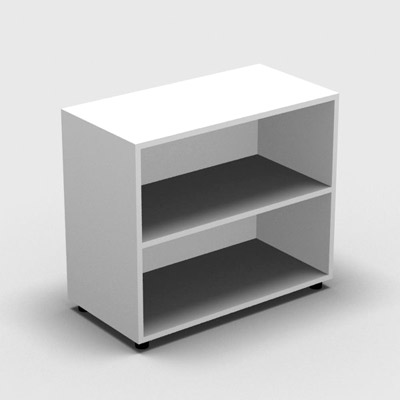 Armoire mlamine H. 71 x L. 80 x P. 40,7 cm sans porte - corps blanc neige - quipe d'1 tablette