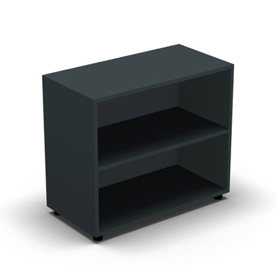 Armoire mlamine H. 71 x L. 80 x P. 40,7 cm sans porte - corps gris anthracite - quipe d'1 tablette