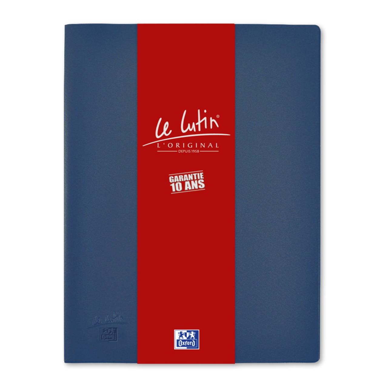 Protge documents  pochettes transparentes Le lutin - 30 pochettes / 60 vues - bleu