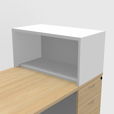 Space Box L. 80 x P. 43,2 x H. 40 cm dcor blanc neige