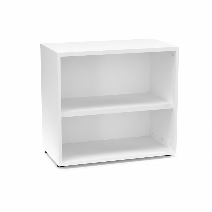 Armoire mlamine Armand 1 tablette H. 73,5 x L. 80 x P. 43,2 cm sans portes finition mlamine blanc neige avec top structurel mlamine blanc neige