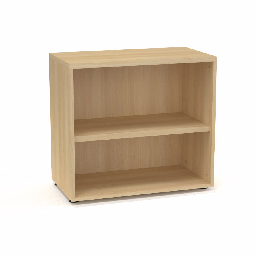 Armoire mlamine Armand 1 tablette H. 73,5 x L. 80 x P. 43,2 cm sans portes finition mlamine chne clair avec top structurel mlamine chne clair