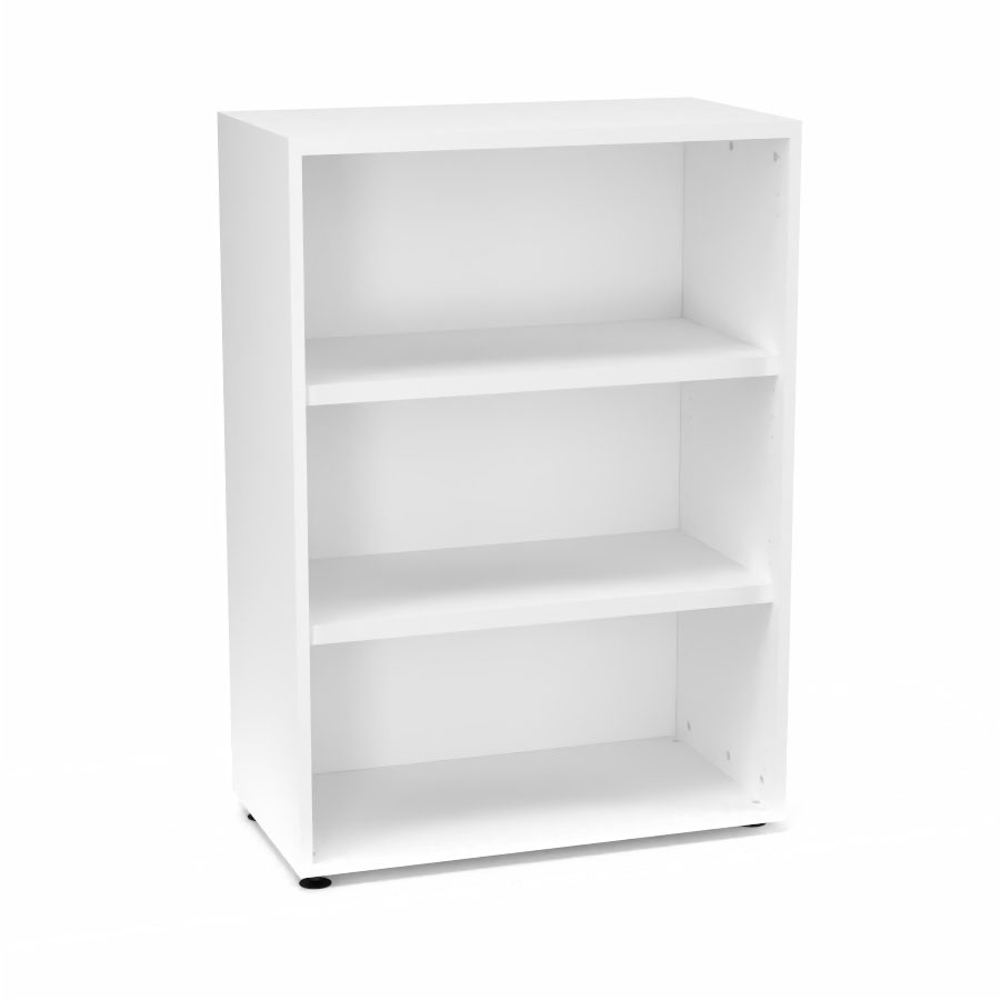 Armoire mlamine Armand 2 tablettes H. 113,5 x L. 80 x P. 43,2 cm sans portes - corps et top finition mlamine blanc neige