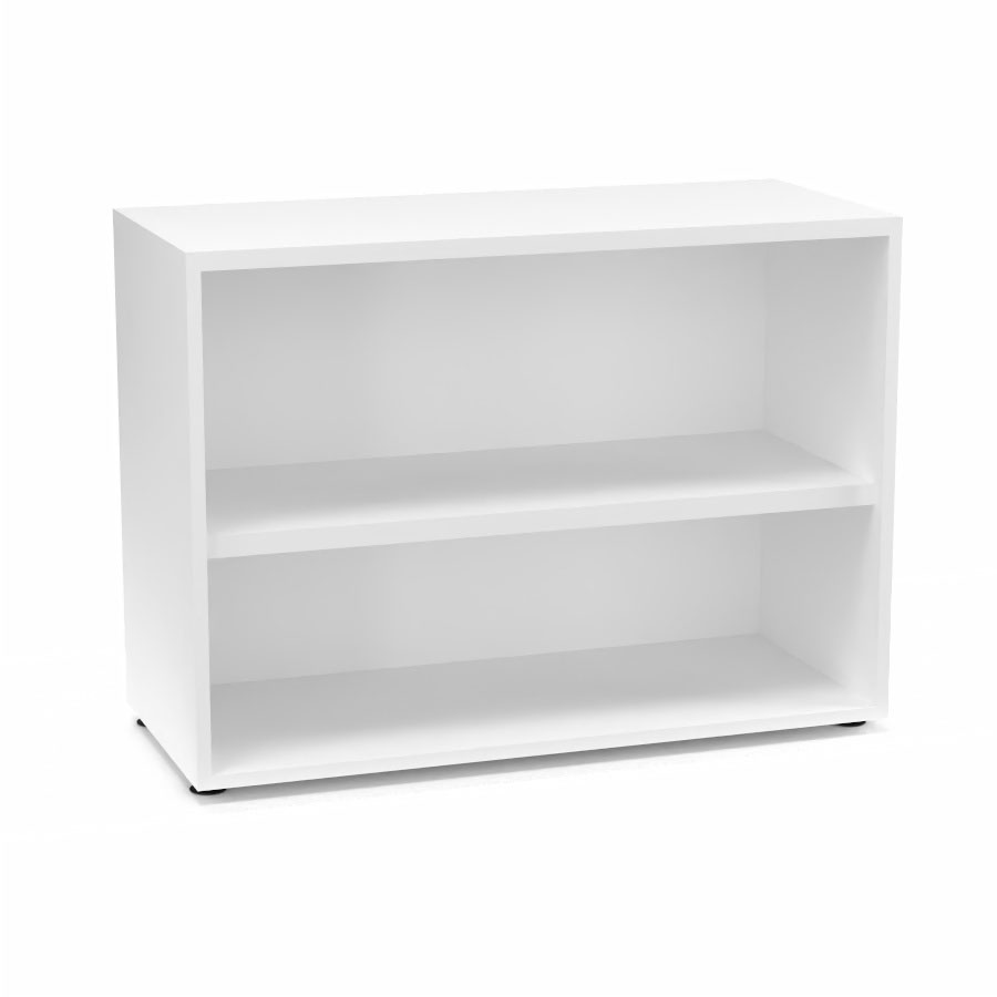 Armoire mlamine Armand 1 tablette H. 73,5 x L. 100 x P. 43,2 cm sans portes finition mlamine blanc neige avec top structurel mlamine blanc neige