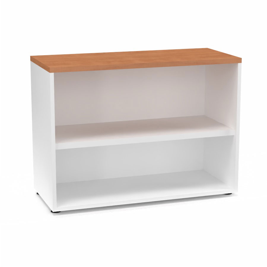 Armoire mlamine Armand 1 tablette H. 73,5 x L. 100 x P. 43,2 cm sans portes finition mlamine blanc neige avec top structurel mlamine pommier de France