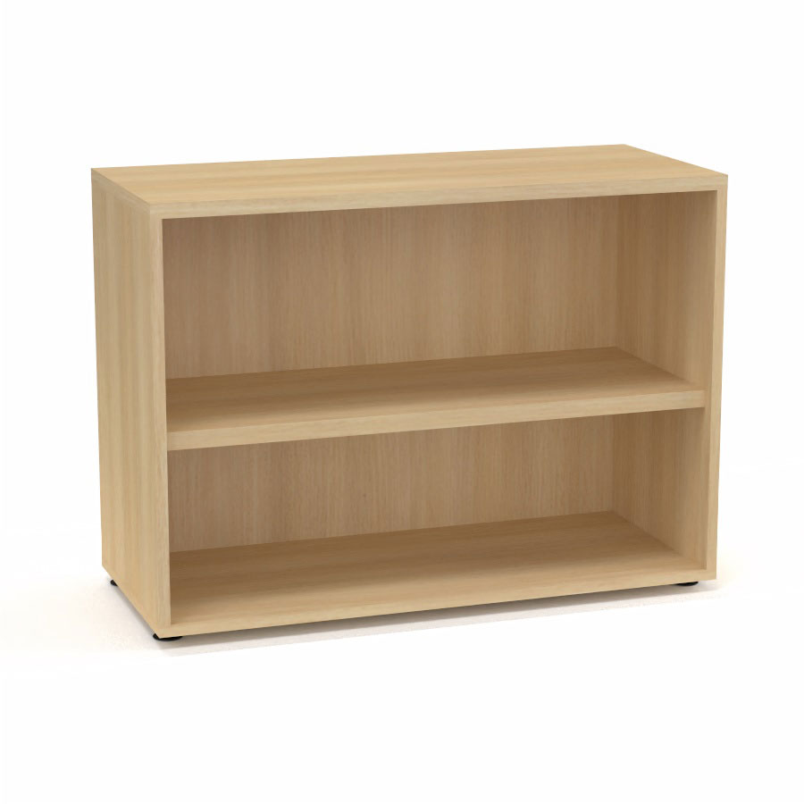 Armoire mlamine Armand 1 tablette H. 73,5 x L. 100 x P. 43,2 cm sans portes finition mlamine chne clair avec top structurel mlamine chne clair