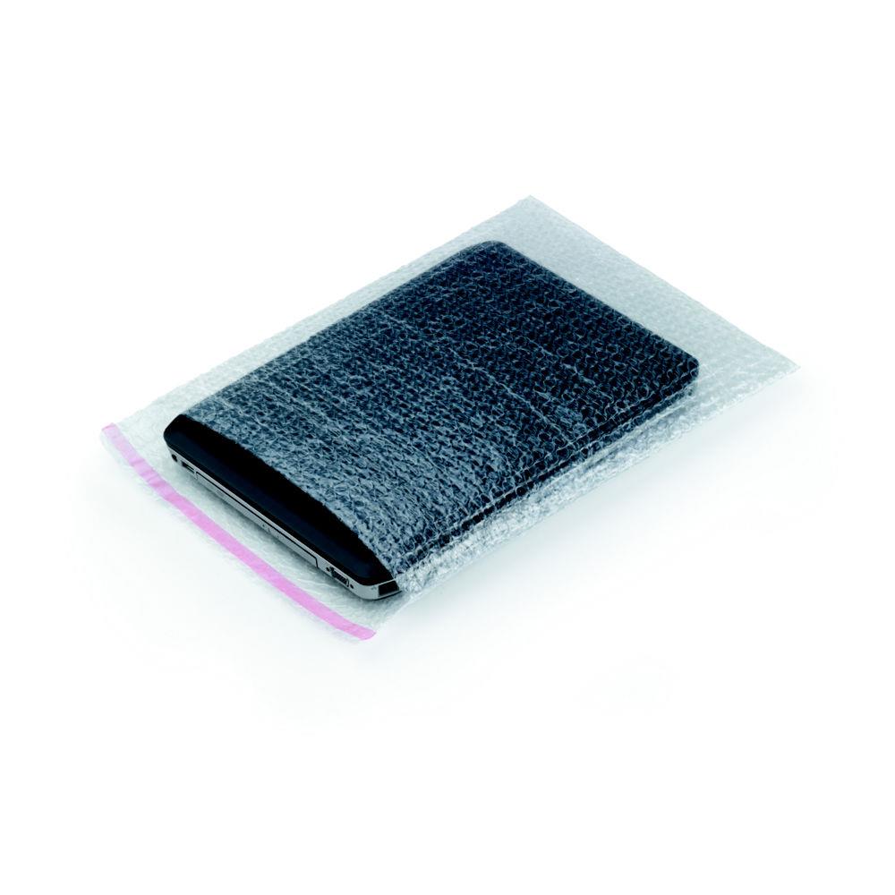 Sachet bulles Raja avec rabat adhsif repositionnable - 30 x 40 cm - Paquet de 150 - Transparent (carton 150 units)