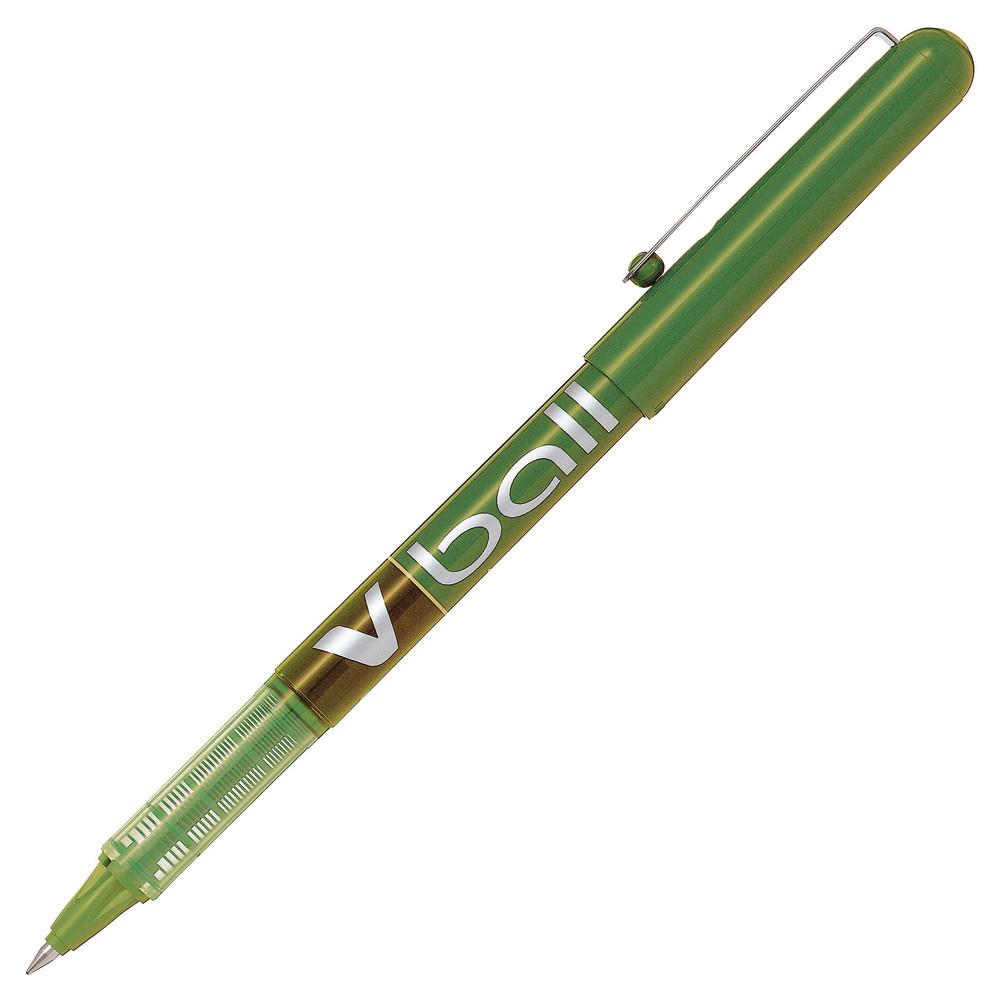 Stylo roller Pilot V-Ball 05 - pointe mtal 0.3 mm - encre liquide verte