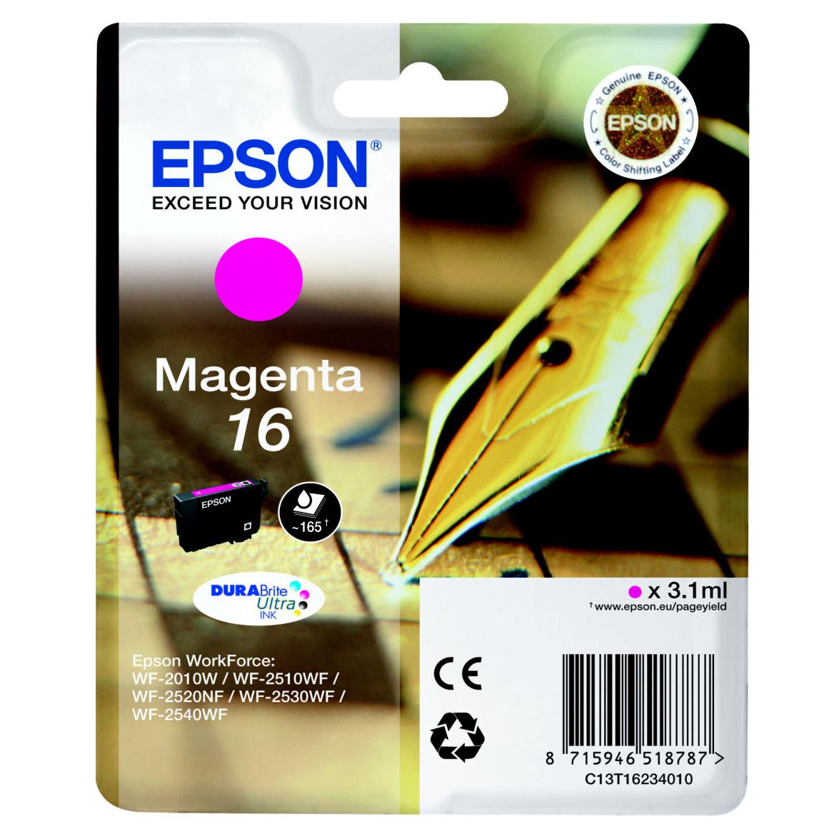 Cartouches pour imprimantes - Epson pen and crossword cartouche "stylo  plume" 16 - encre durabrite ultra m