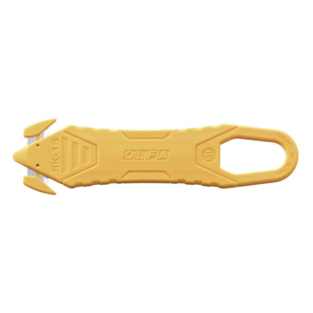 Cutter de scurit jetable Olfa SK15 - Jaune - Lot de 10