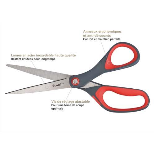 Ciseaux de prcision Scotch - ambidextre - 20cm - acier inoxydable - Garantie  vie