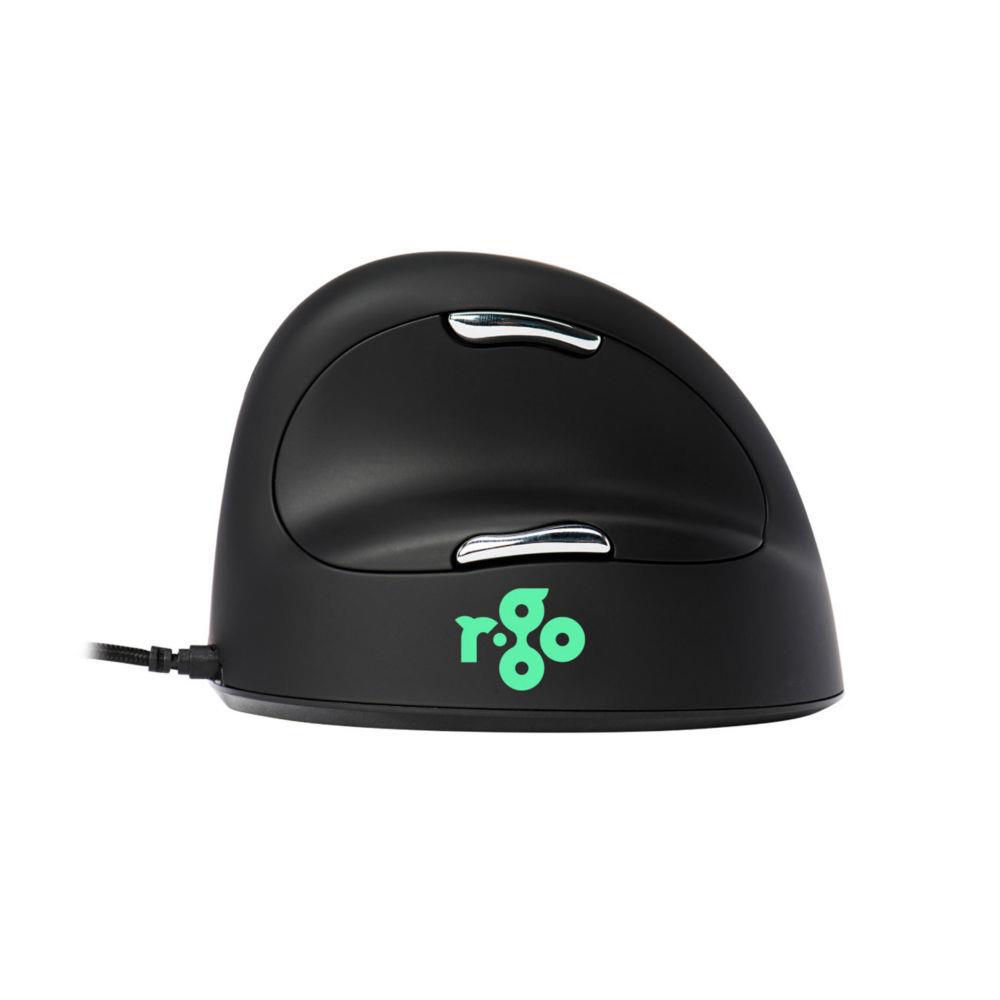 Souris ergonomique verticale filaire droitier R-Go Tool R-Go HE Break - Taille L - Noir et Argent
