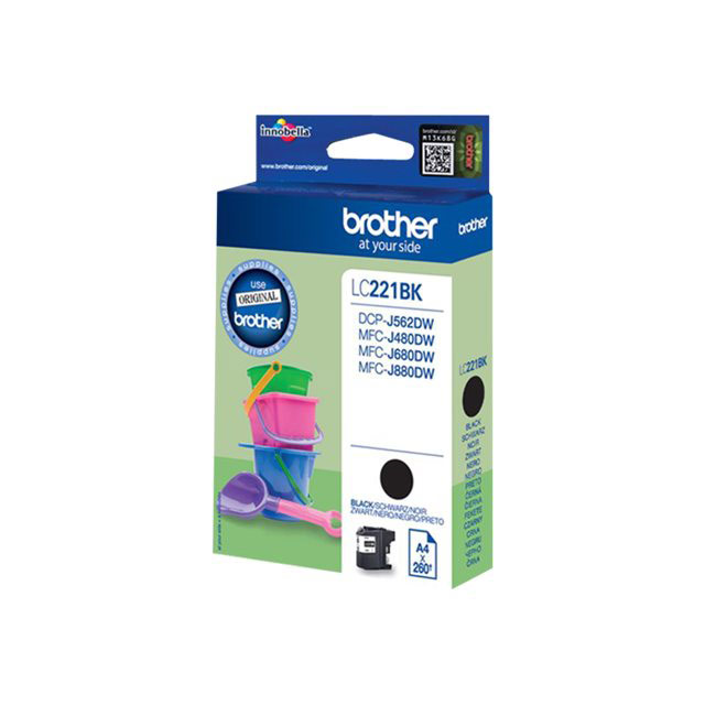 Cartouches pour imprimantes - Brother lc221bk cartouche d'encre 1 pice(s) original noir