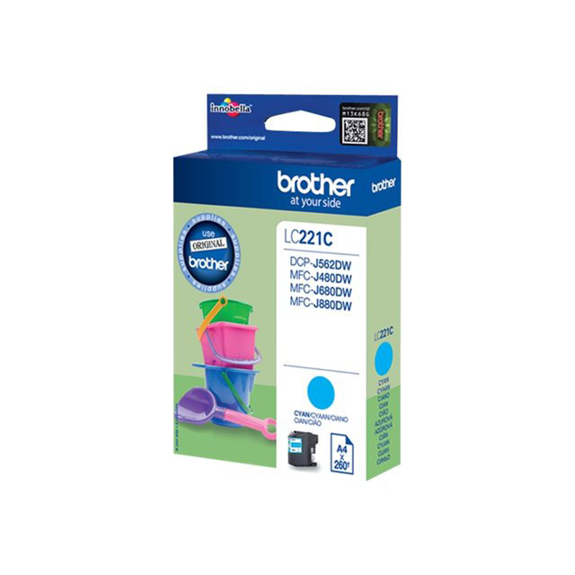 Cartouches pour imprimantes - Brother lc221c cartouche d'encre 1 pice(s) original cyan