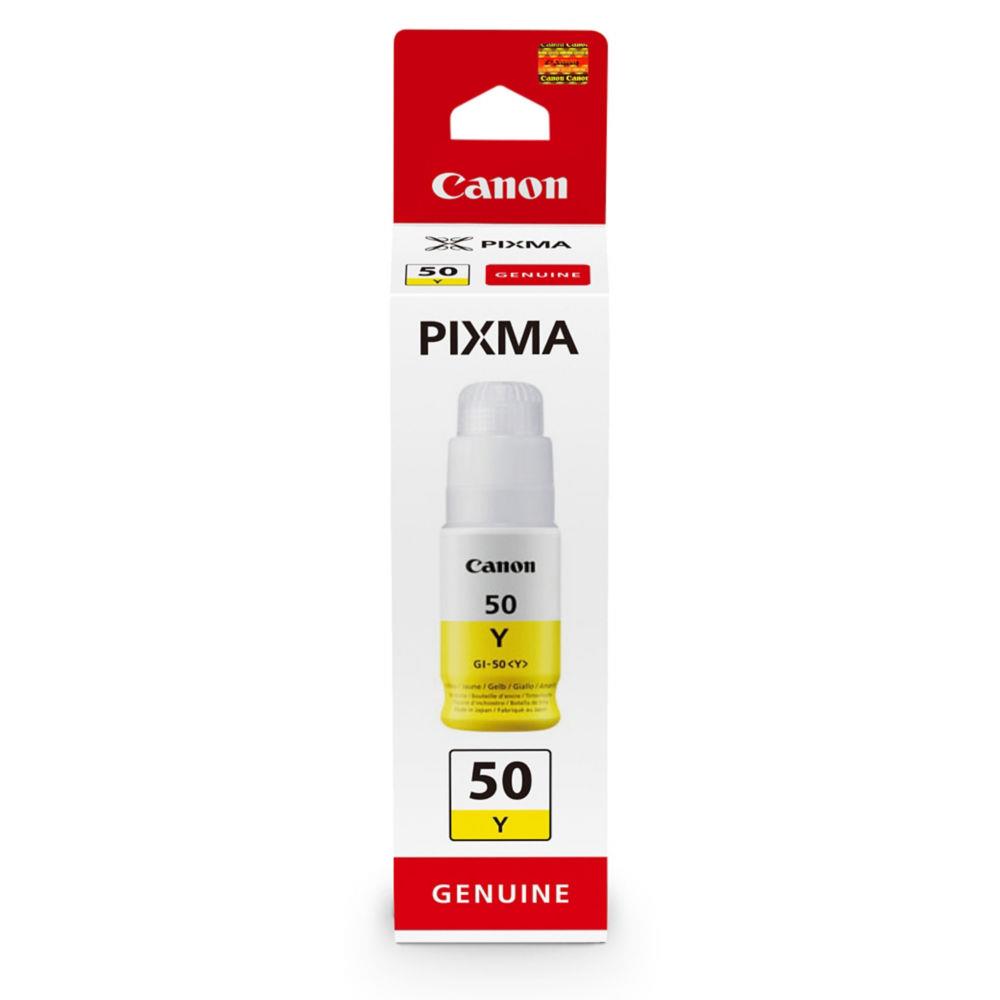 Cartouches pour imprimantes - Canon gi-50 y, haut rendement, bouteille d'encre, jaune