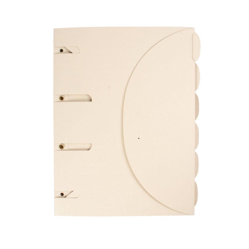 Chemise de classement Jalema Smartfolder Tree-Free A4 perfore en carton recyclable - Beige - lot de 6