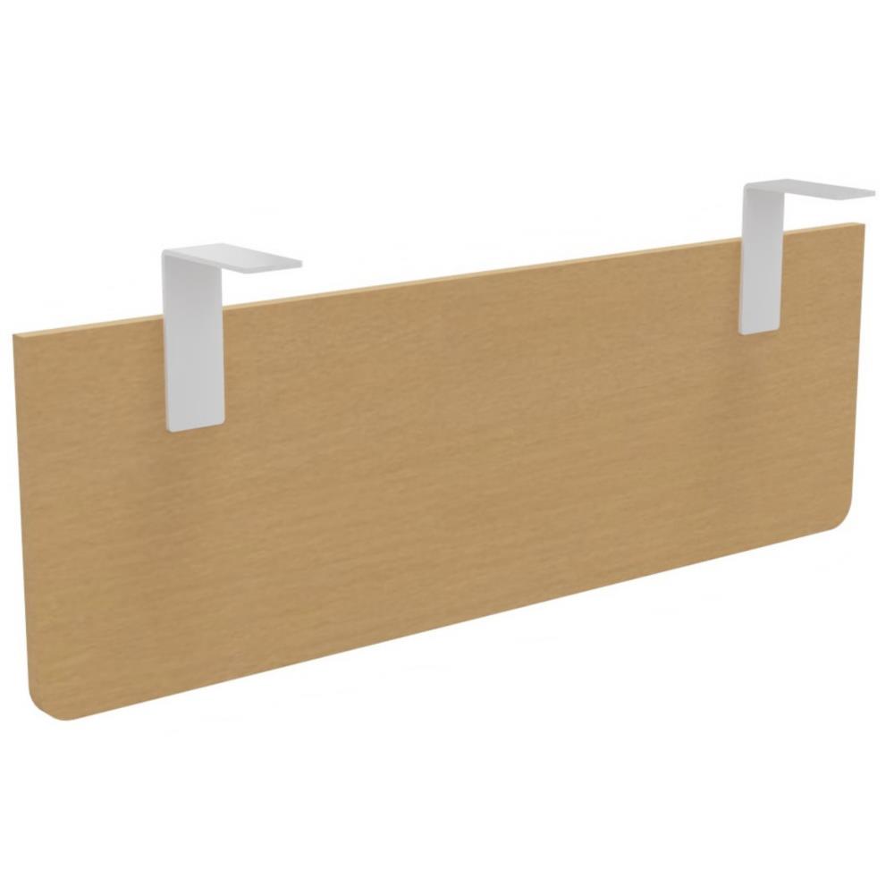 Voile de fond BIOSPACE, E-Link m�lamin� H�tre - Pour bureau L 120 cm fixation blanche