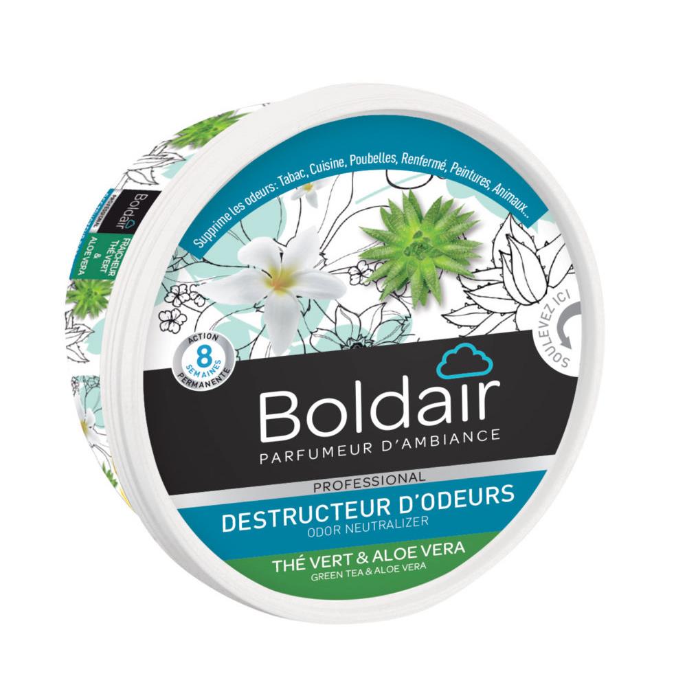 Gel dsodorisant destructeur d'odeur Boldair - parfum th vert - 300g