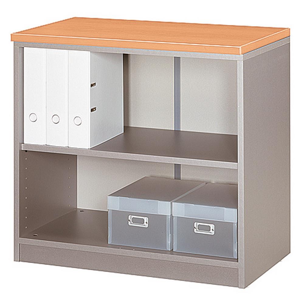 Meuble bas Impact 2 - sans portes - H 73 x L 80 x P 45 cm - corps aluminium