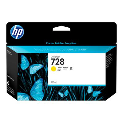 Hp 728 cartouche d'encre designjet jaune 130 ml