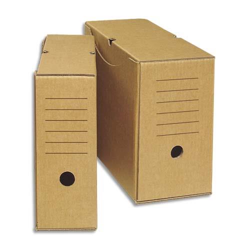 Botes  archives recycl - dos 10 cm - carton ondul recouvert papier brun