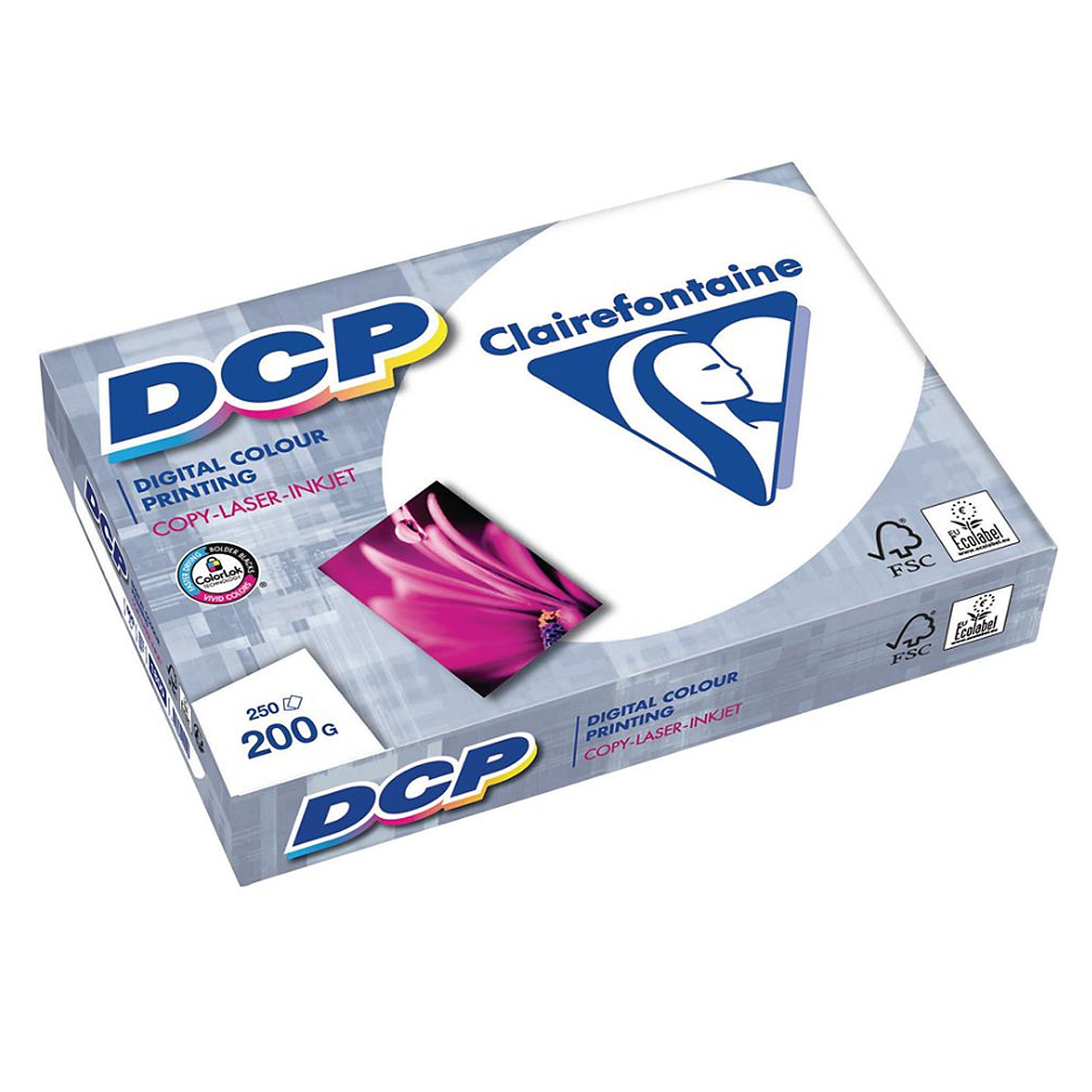 Feuilles papier blanc Clairalfa - Dcp copieur - laser - jet d'encre couleur - 200g - format A4