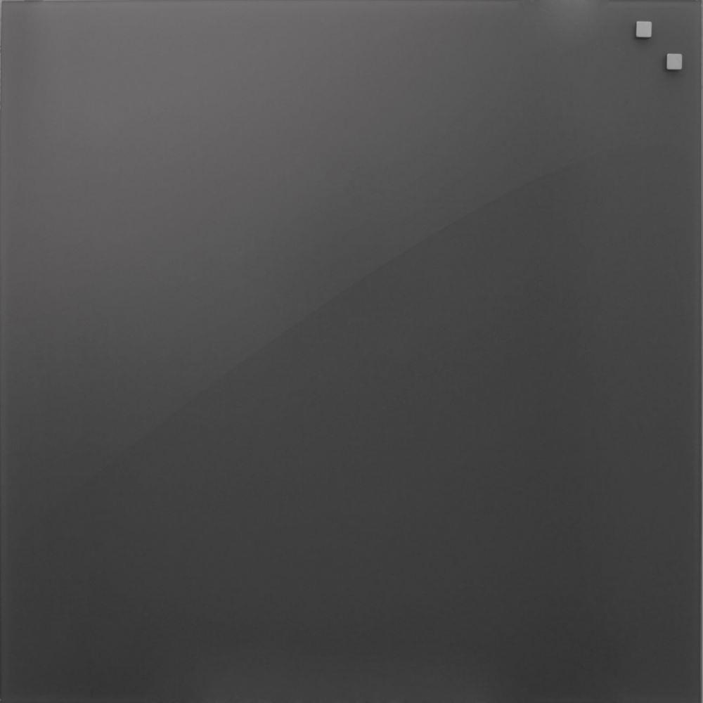 Tableau en verre magntique Naga Square - 45x45 cm - Gris