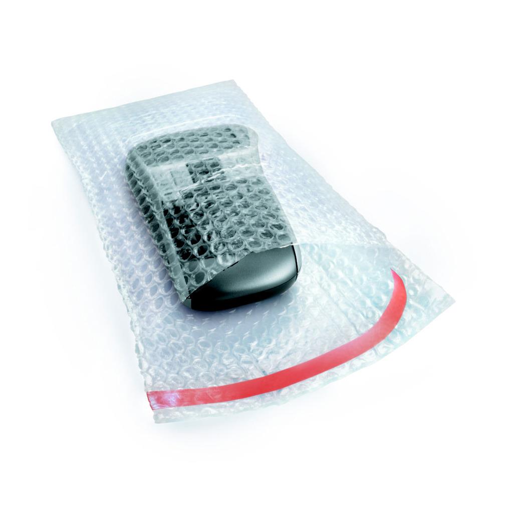 Sachet bulles Raja avec rabat adhsif repositionnable - 18 x 30 cm - paquet de 300 - transparent