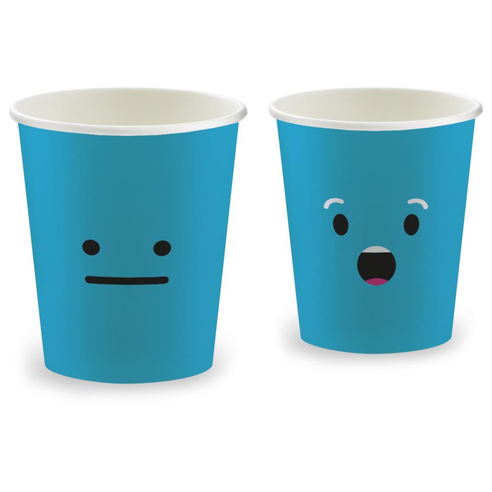 Gobelets Huhtamaki - carton pais - pour boissons chaudes - 15 cl - H7,03 x D8 cm - modle assorti - sachet de 100