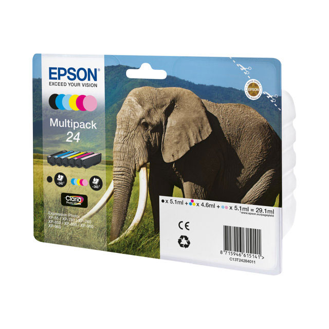 Cartouches pour imprimantes - Epson elephant multipack 6-colours 24 claria photo hd ink