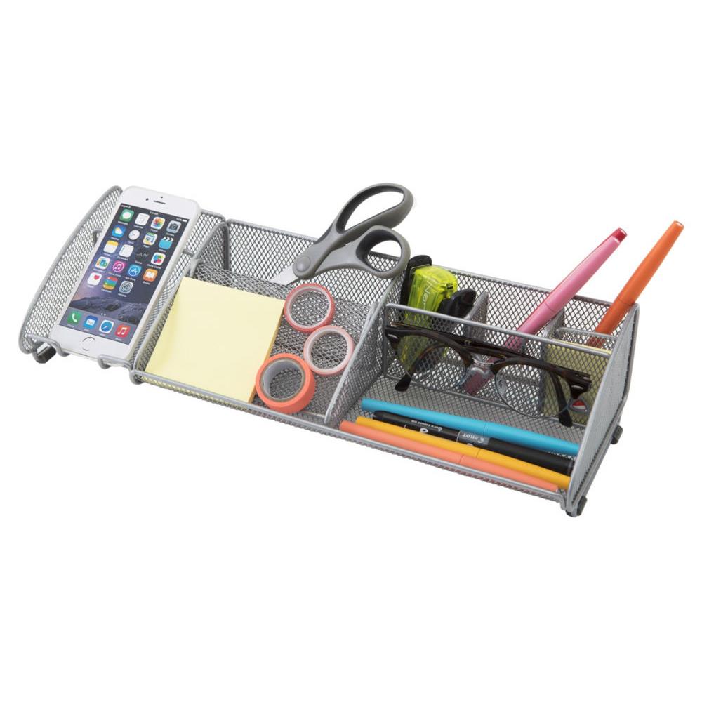 Organiseur de bureau Meshboard - 9 compartiments - en mtal Mesh gris