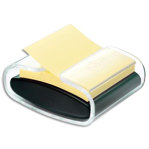 Dvidoir carr transparent pour Znotes Post-it + 12 blocs Znotes jaunes pastel