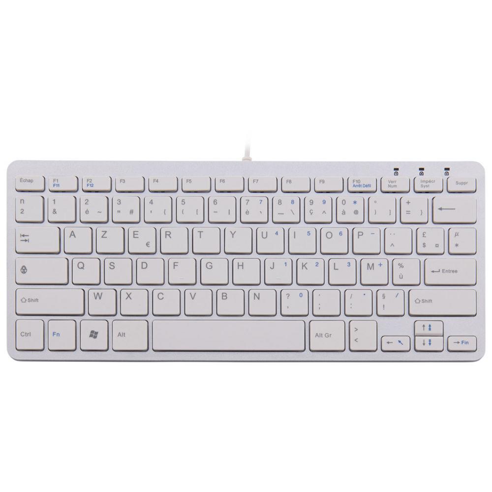 Clavier ergonomique filaire USB R-Go Tool Compact Break - Blanc