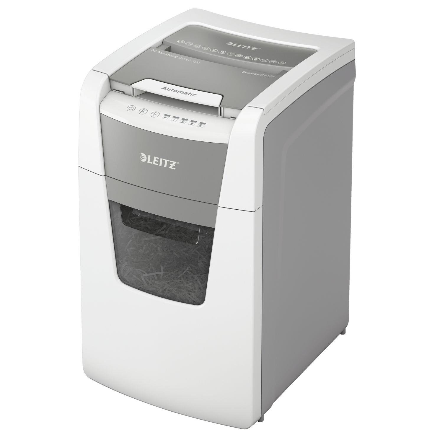 Leitz 80130000 destructeur de papier destruction croise 22 cm gris, blanc