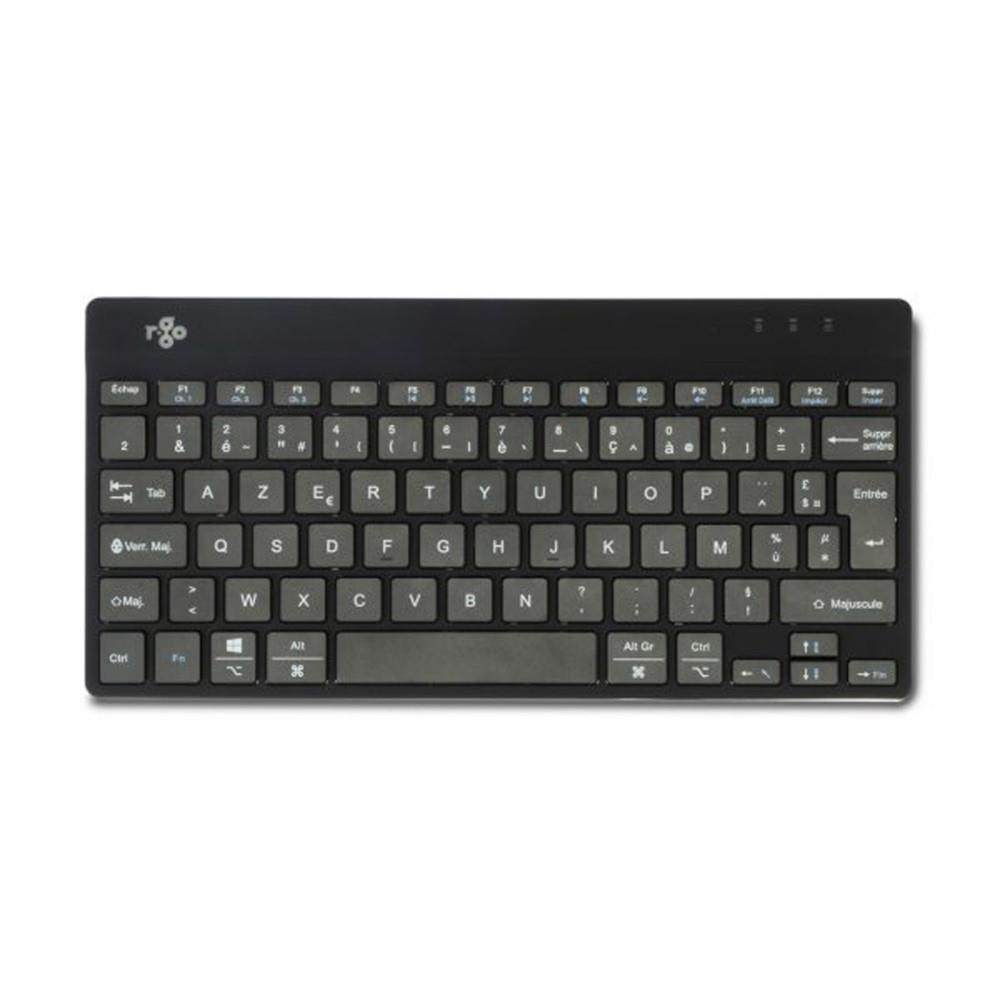 R-go tools clavier ergonomique r-go compact break, clavier compact avec logiciel de pause,azerty (fr), bluetooth, noir